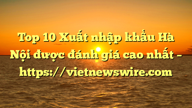 Top 10 Xuất Nhập Khẩu Hà Nội Được Đánh Giá Cao Nhất – Https://Vietnewswire.com