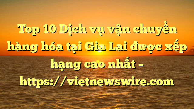 Top 10 Dịch Vụ Vận Chuyển Hàng Hóa Tại Gia Lai  Được Xếp Hạng Cao Nhất – Https://Vietnewswire.com
