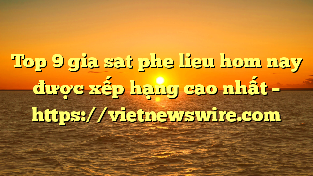Top 9 Gia Sat Phe Lieu Hom Nay Được Xếp Hạng Cao Nhất – Https://Vietnewswire.com
